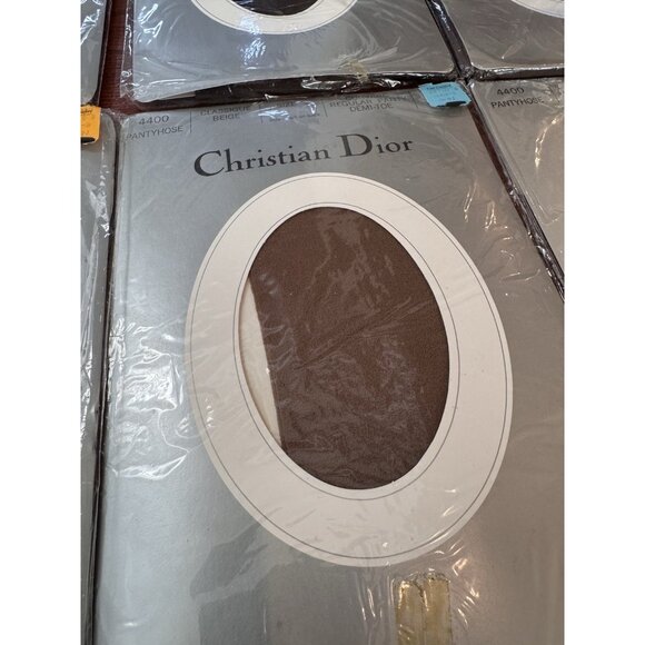 VTG NEW Christian Dior Pantyhose Lot of 7 Size 3 & 4 Brown Beige Black Navy - Picture 7 of 13